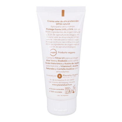Krem przeciwsłoneczny 100% mineralny SPF50 Planeta Huerto 100 ml
