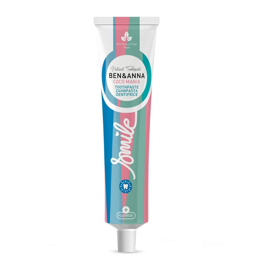 Coco Mania toothpaste with fluoride, Ben & Anna, 75 ml tube