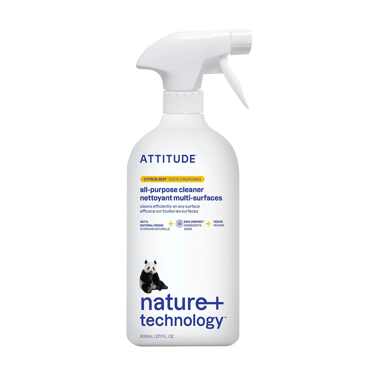Spray detergente multiuso al limone, Attitude, 800 ml