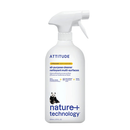 Spray detergente multiuso al limone, Attitude, 800 ml
