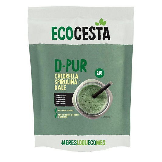 D-Pur Clorella, Spirulina e Cavolo Riccio Bio Ecocesta 175 g