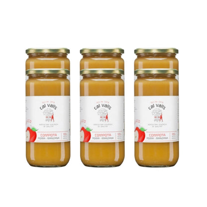 Confezione da 6x Composta di mela Eco Cal Valls 700 g