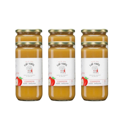 Pack of 6 Eco Cal Valls Apple Compote 700 g