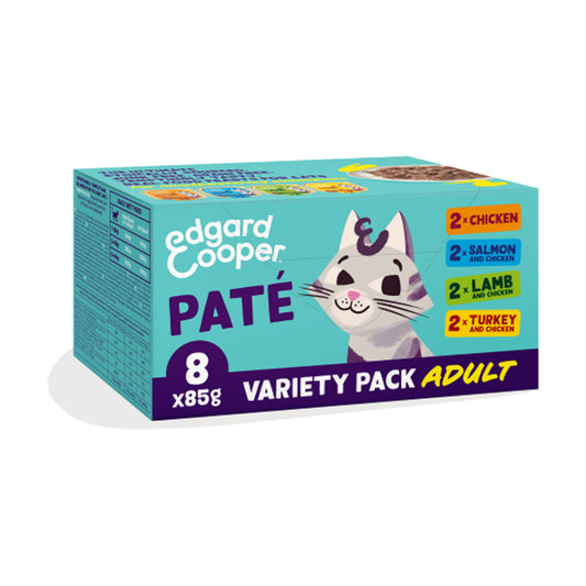 Multipack 8 x 85 g Paté in bakje Edgard & Cooper natvoer