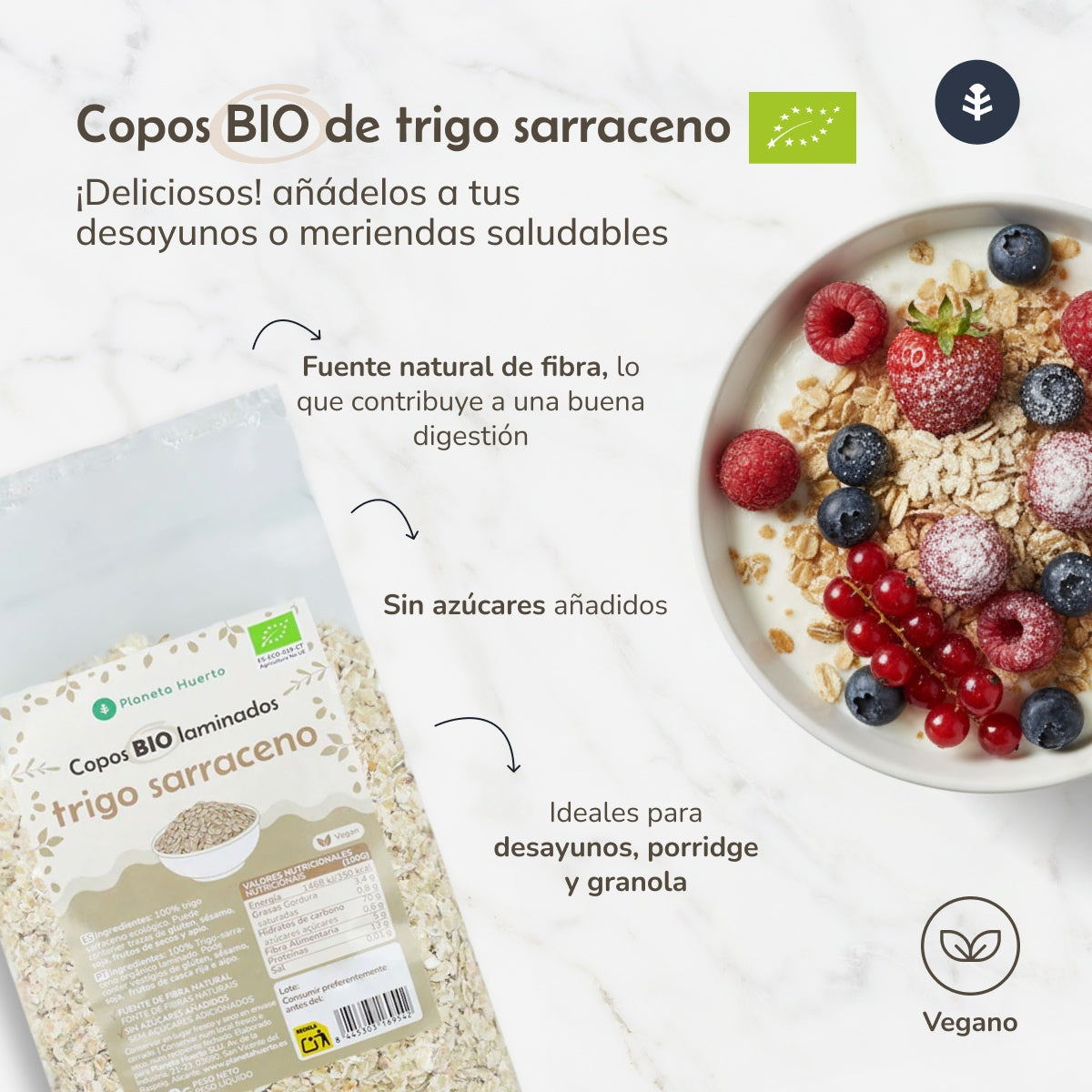 Buchweizenflocken Eco Planeta Huerto 500 g