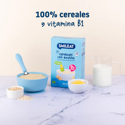 Confezione da 2 pappe di cereali senza glutine con quinoa Eco Smileat, 200 g