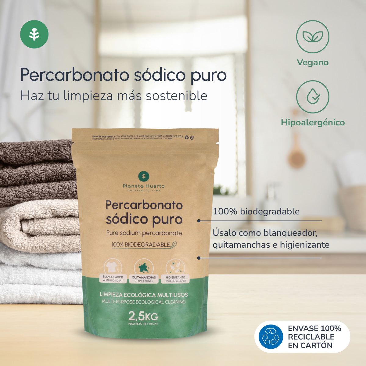 Sodio percarbonato Planeta Huerto 2,5 kg