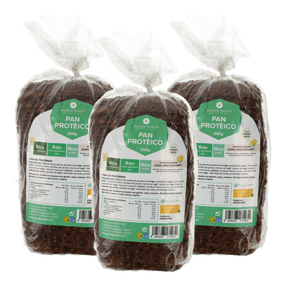 Pack 3x Planeta Huerto protein bread 500 g