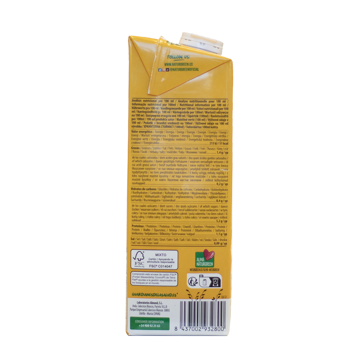 Opakowanie 6 x Napój owsiany BIO NaturGreen 1 l