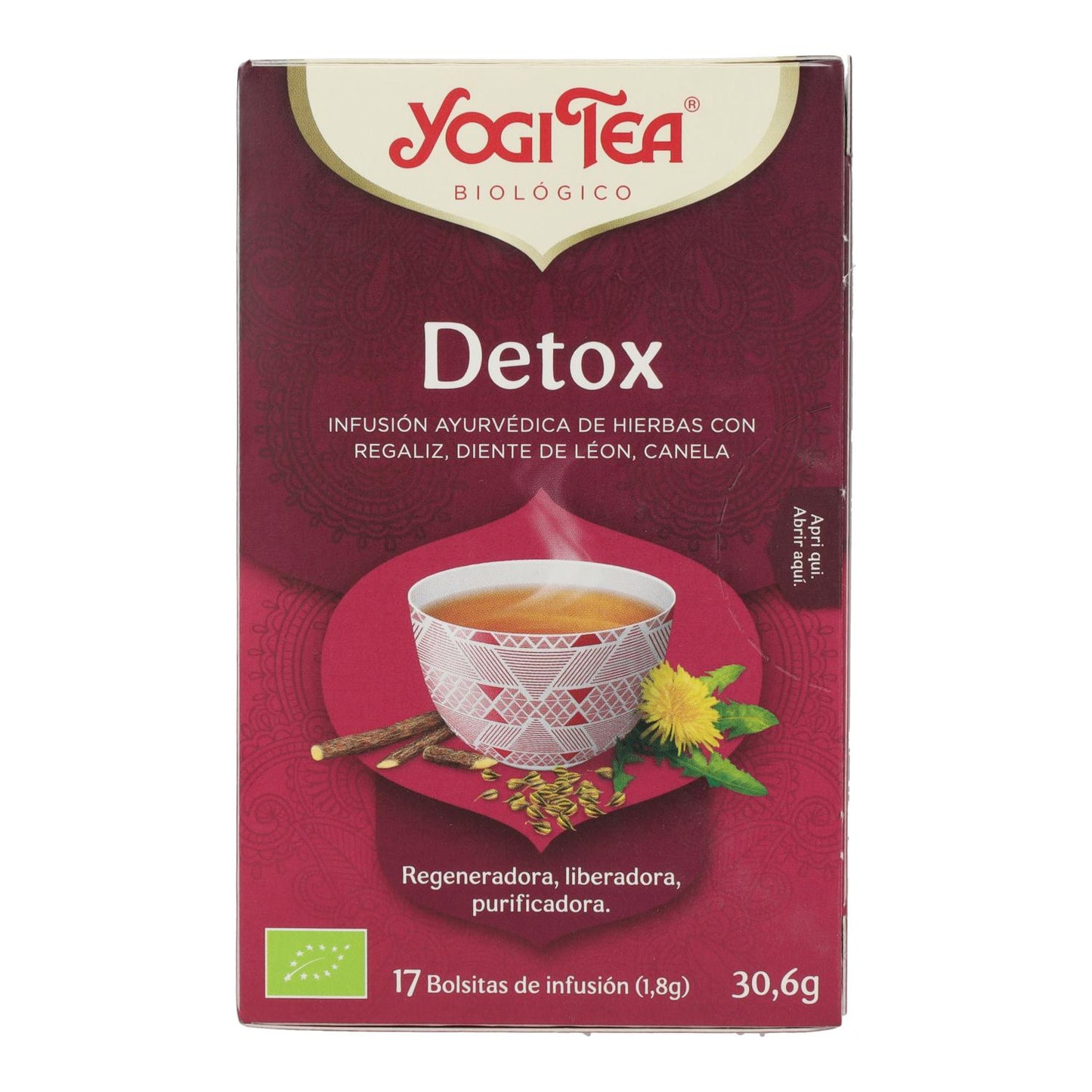 Thé Yogi BIO Détox, 17 sachets