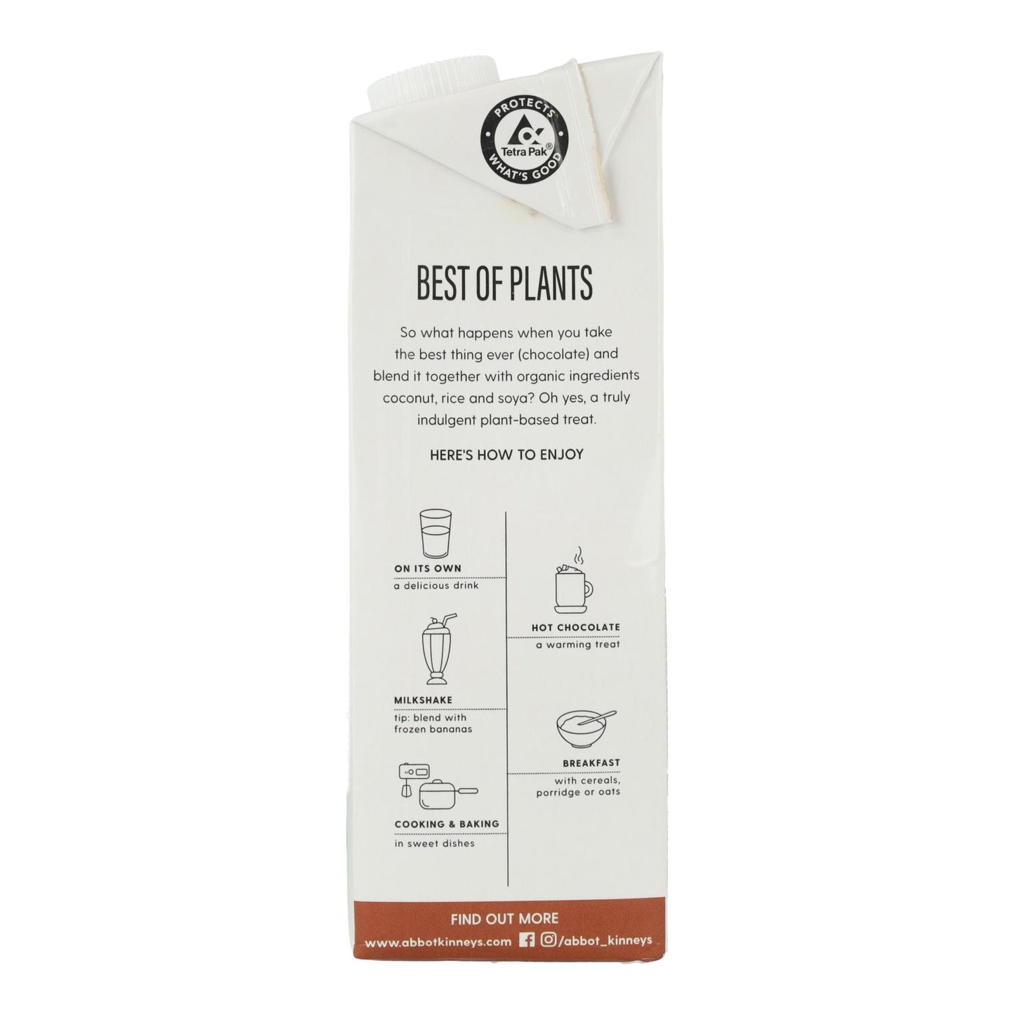 Bevanda vegetale Best Of Plants al cioccolato (cocco, soia e riso) Bio Abbot Kinney 1