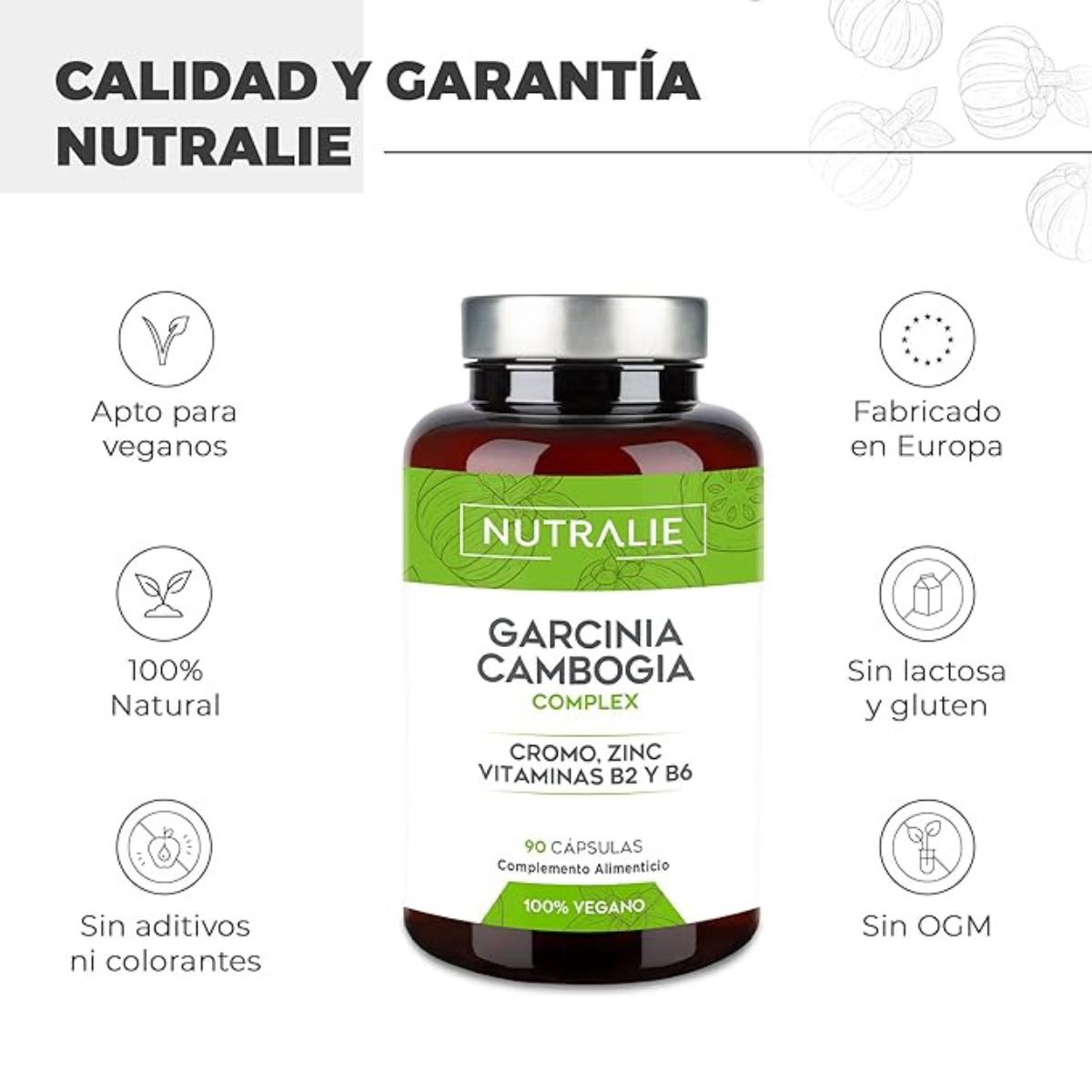 Nutralie Garcinia Cambogia + Cromo + Zinco + Vitamine B2 e B6 90 capsule