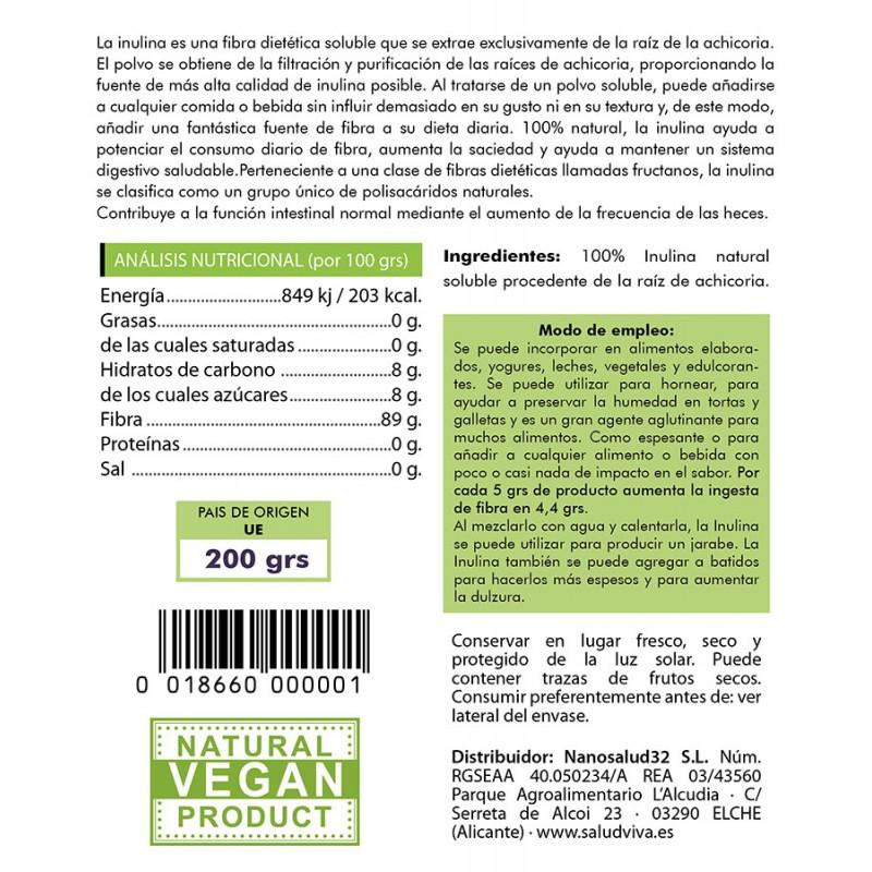 Inuline de chicorée Salud Viva 200 g
