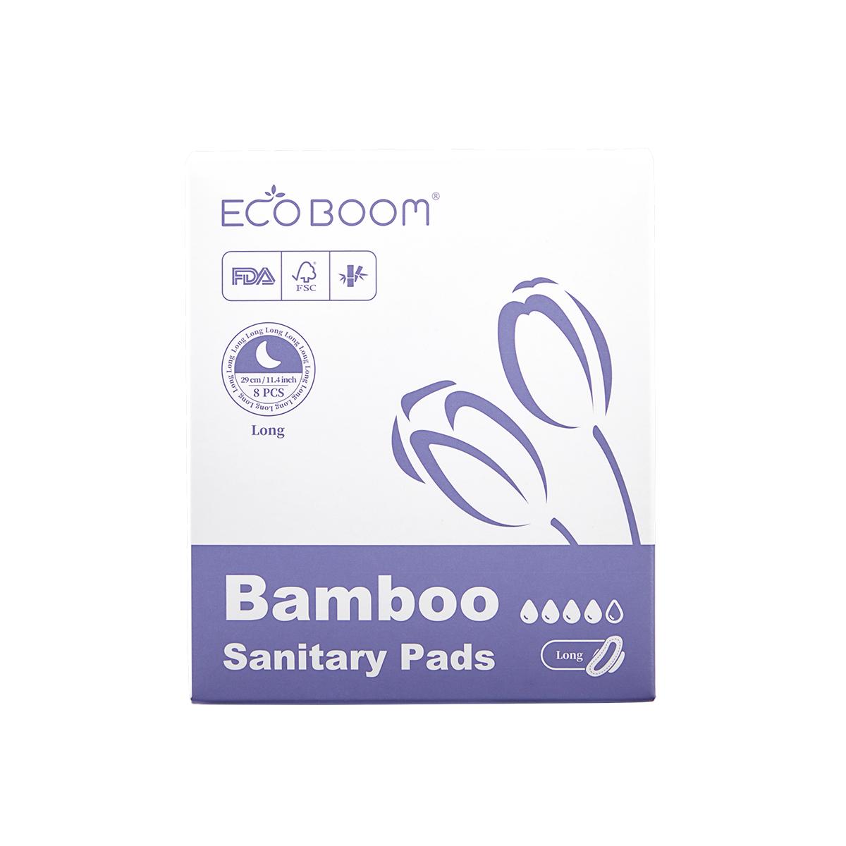 Biodegradowalne kompresy z włókna bambusowego Super Ecoboom 8 szt.