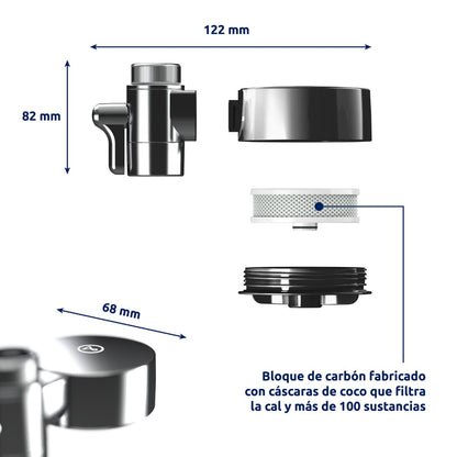 Wasserfilter für Wasserhahn EcoPro Chrome Compact Tappwater