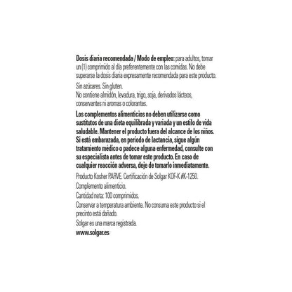 Pack of 2x Vit B12 100mcg Solgar 100 tablets