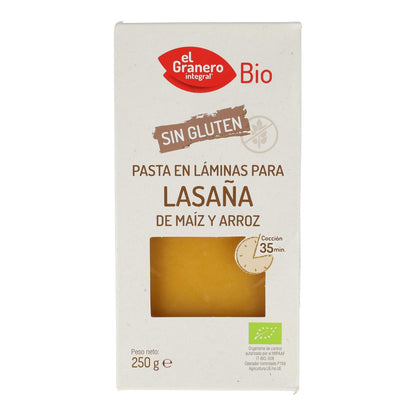 Foglie per lasagne di mais senza glutine Bio El Granero, 250 g