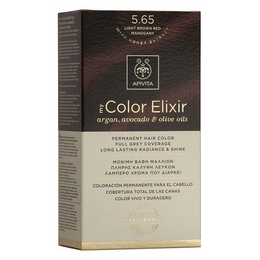 Haarverf My Color Elixir N5.65 Lichtbruin Mahonie Apivita