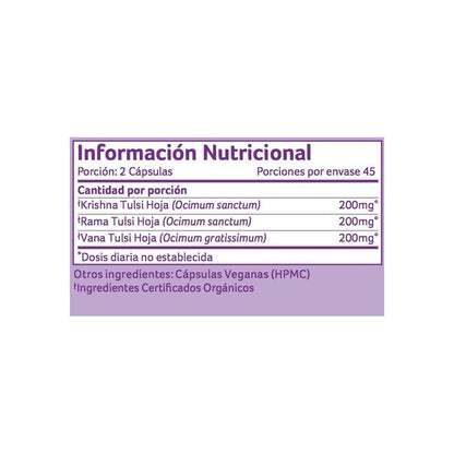 Tulsi Organic India 90 gélules