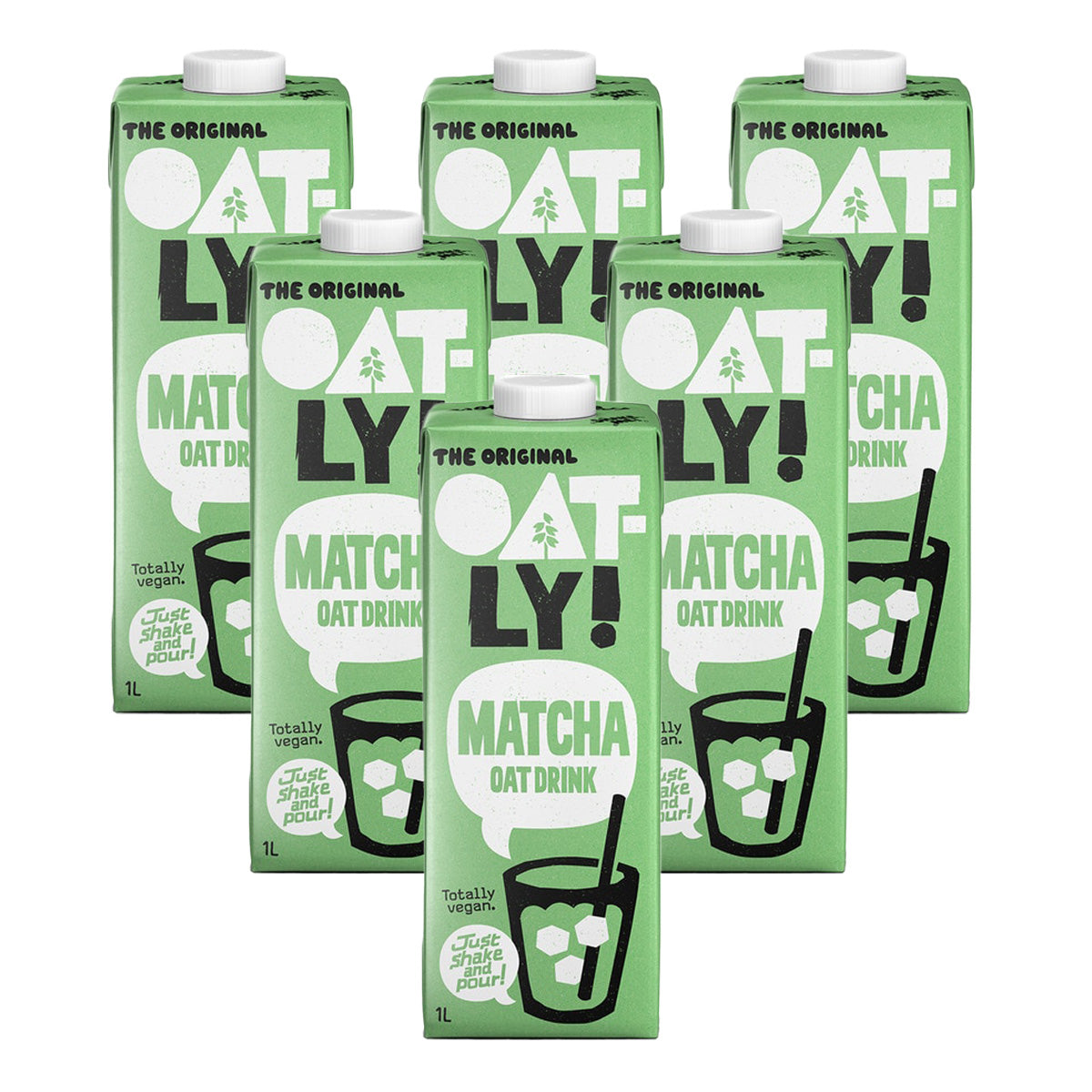 Confezione da 6 bevande all'avena e tè matcha Oatly 1L
