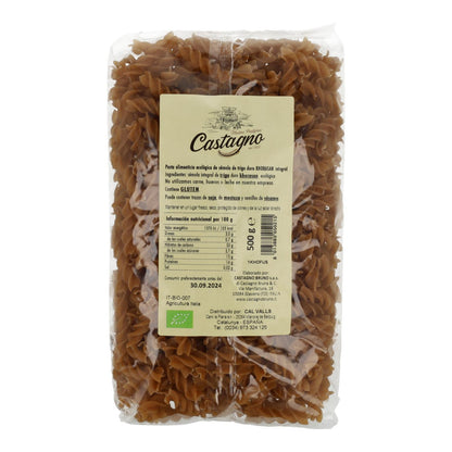 Ekologisk spiralformad pasta av fullkornsmjöl Khorasan Castagno 500 g