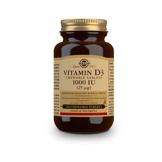 Vitamine D3 1000 UI, 100 comprimés à croquer de 25 μg
