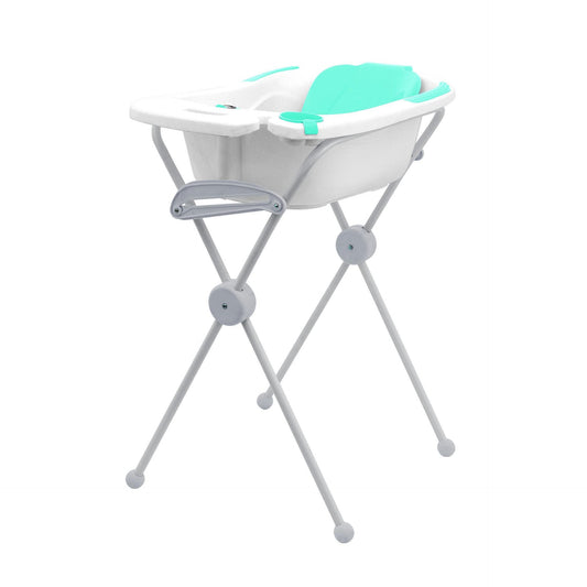 Baignoire anatomique bleue avec support Olmitos