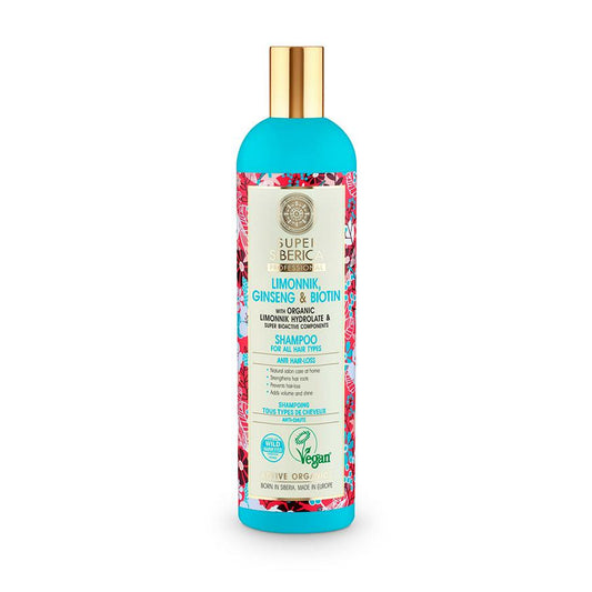 Shampoo voor alle haartypes met schizandra, ginseng en biotine Natura Siberica 400 ml
