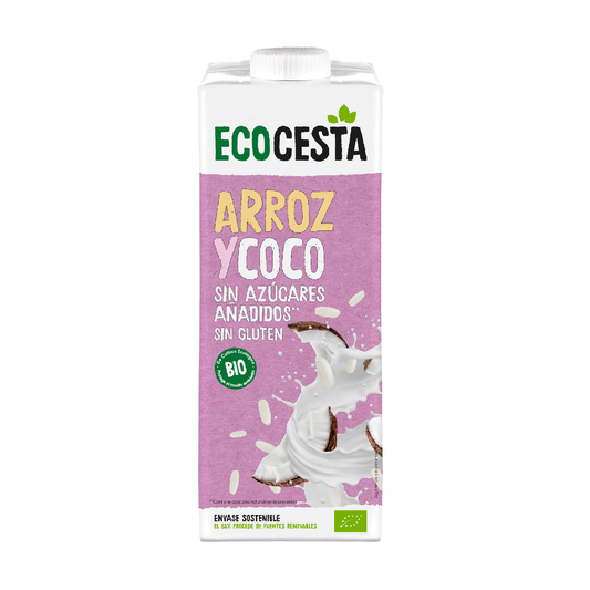 Vegetabilisk dryck av ris och kokos utan tillsatt socker, 1 l Ecocesta
