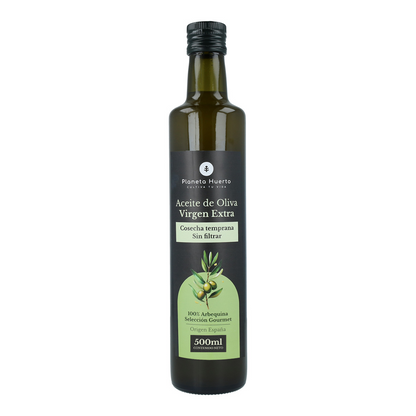 3er-Pack Planeta Huerto, ungefiltertes natives Olivenöl extra aus früher Ernte, grün, 500 ml