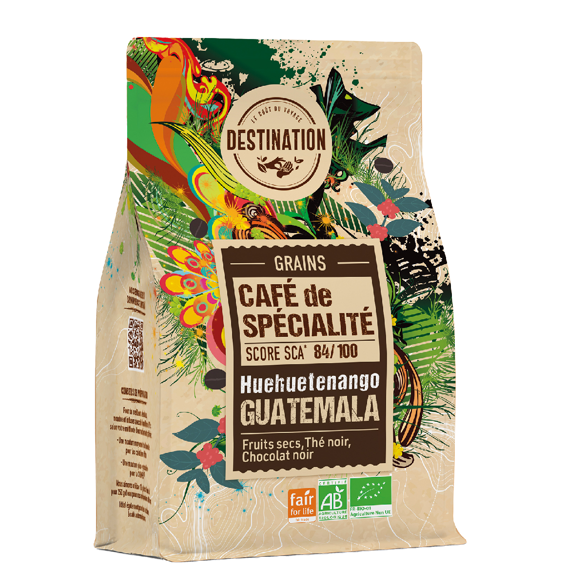 Café de spécialité en grains Guatemala BIO Destination 180 g