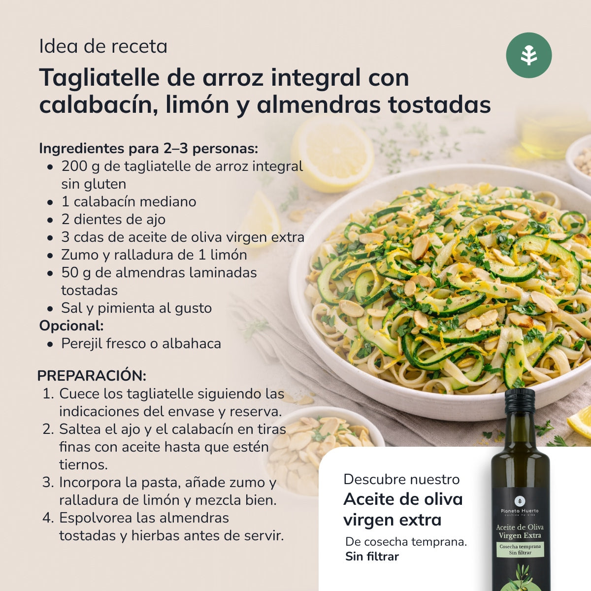 Glutenfreie Vollkorn-Reisnudeln ECO von Planeta Huerto 350 g