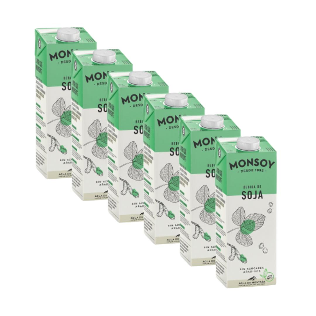 6er-Pack Bio-Sojagetränk Monsoy, 1 l