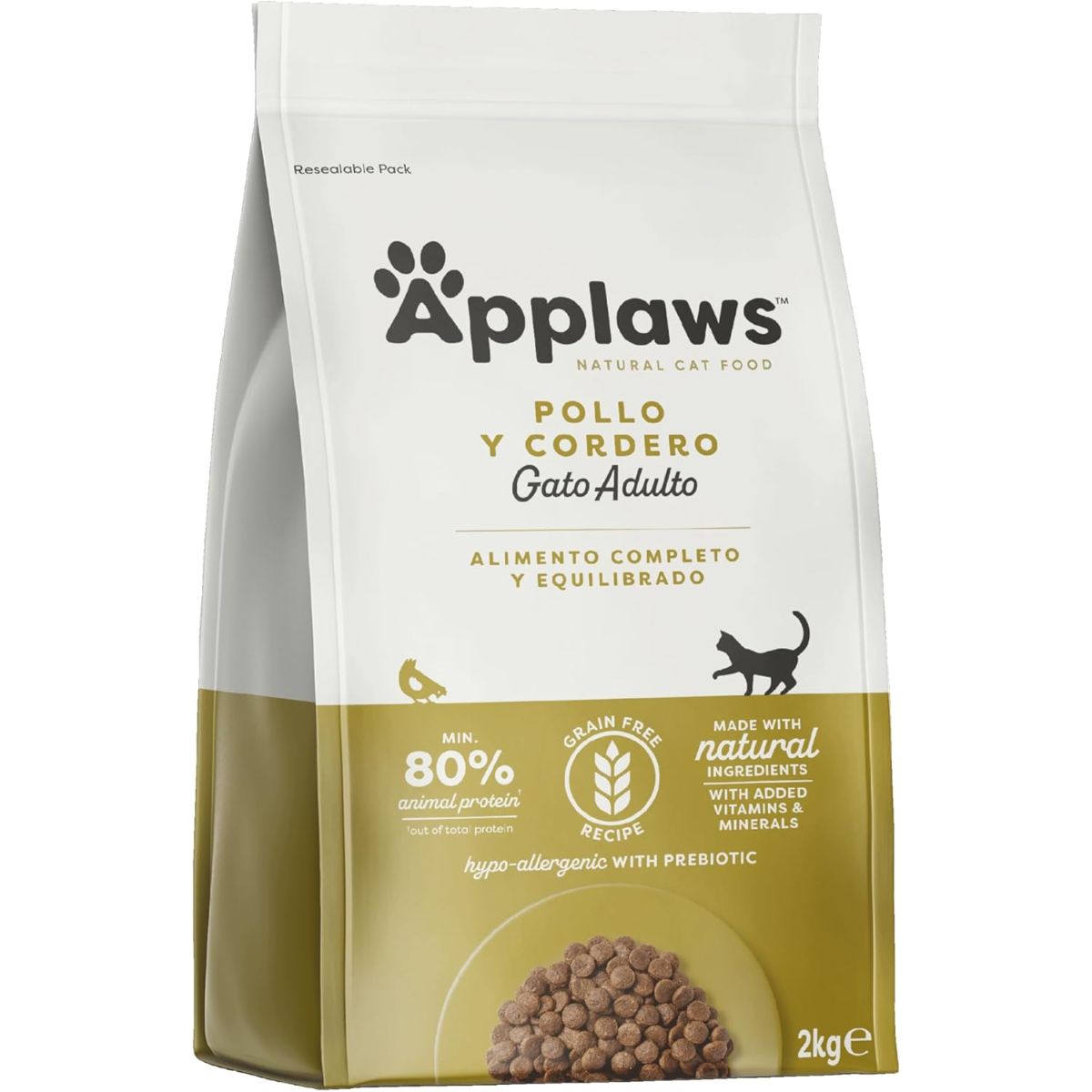 Applaws Cat Dry Poulet et agneau 2 kg Croquettes naturelles pour chats sans céréales