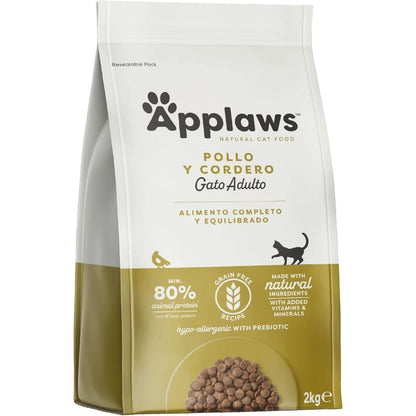 Applaws Cat Dry Poulet et agneau 2 kg Croquettes naturelles pour chats sans céréales