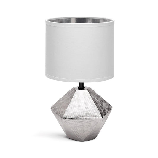 Bordslampa Keramik E14 Silver Stor storlek