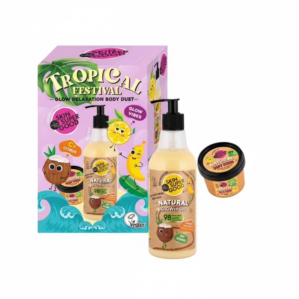 Körperpflege-Duo „Festival Tropical” Skin Super Good 250 ml/100 ml