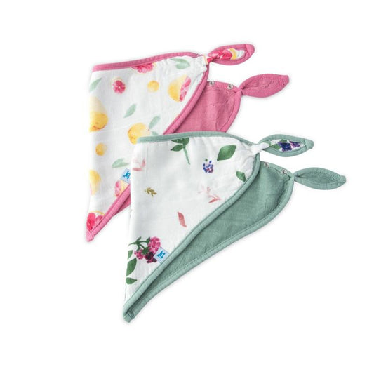 Śliniaki bambusowe Sweet Tartar 2 szt. różowe i niebieskie Little Unicorn