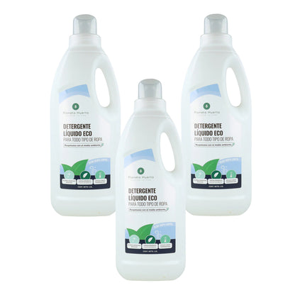 Packung 3xLiquid Laundry Detergent ECO Natürlicher Duft von sauberer Kleidung Planet Garden 1,5 Liter