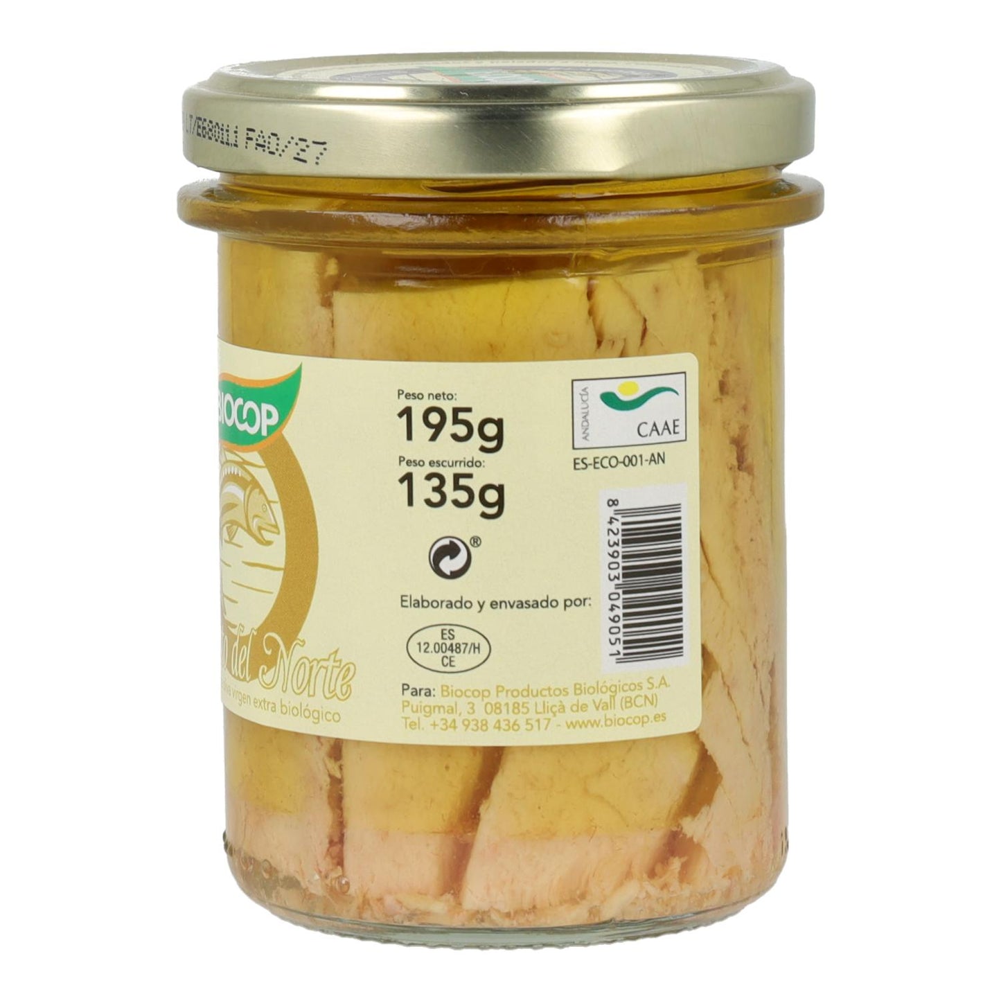 Bio-Thunfischfilets in Konserve Biocop 175 g