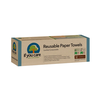 Panni di carta riutilizzabili If you care 12 pz