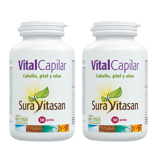 Pack 2x VitalCapilar, Sura Vitasan, 30 perles