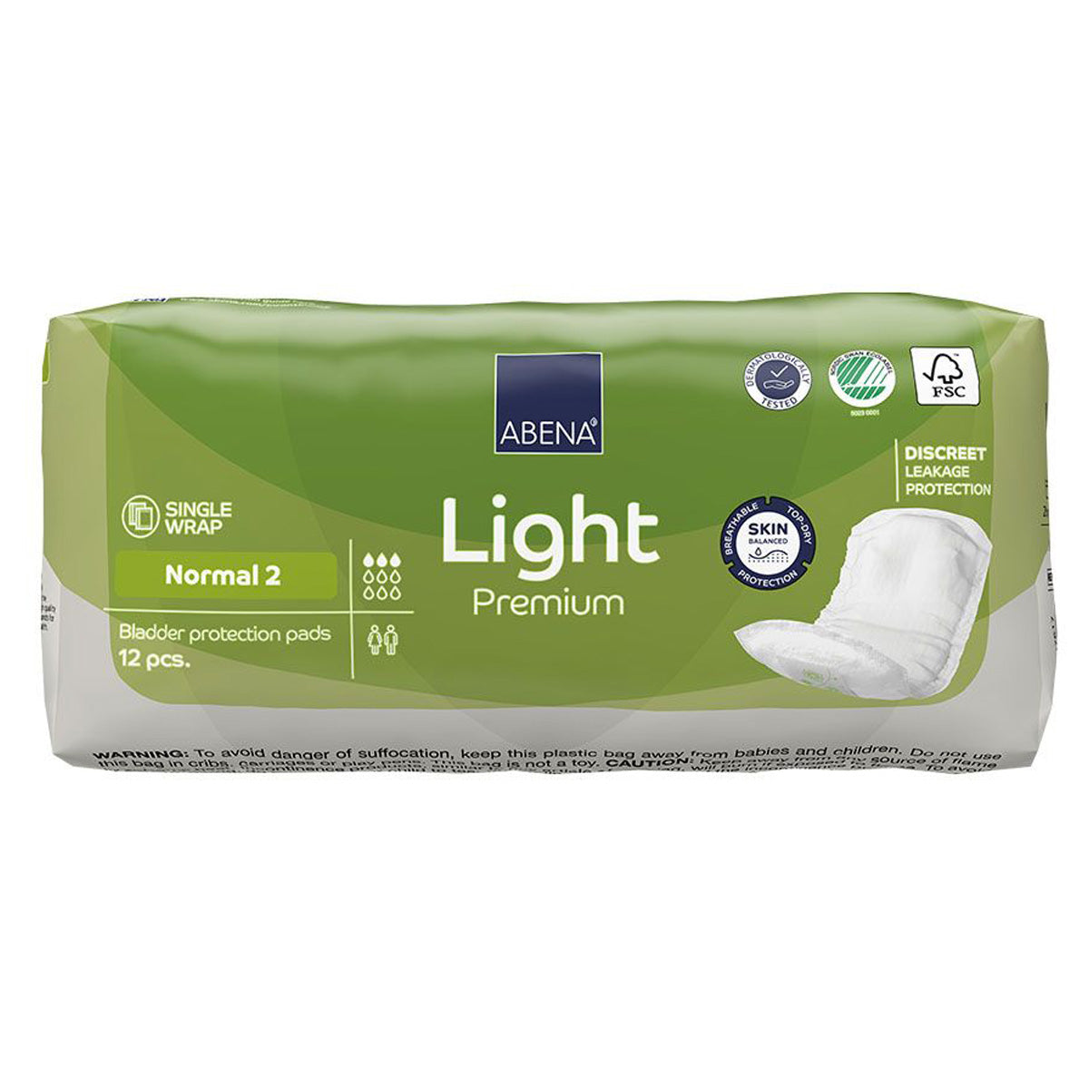 Inkontinenzkompressen Light Premium Normal 2 Abena 12 Stück