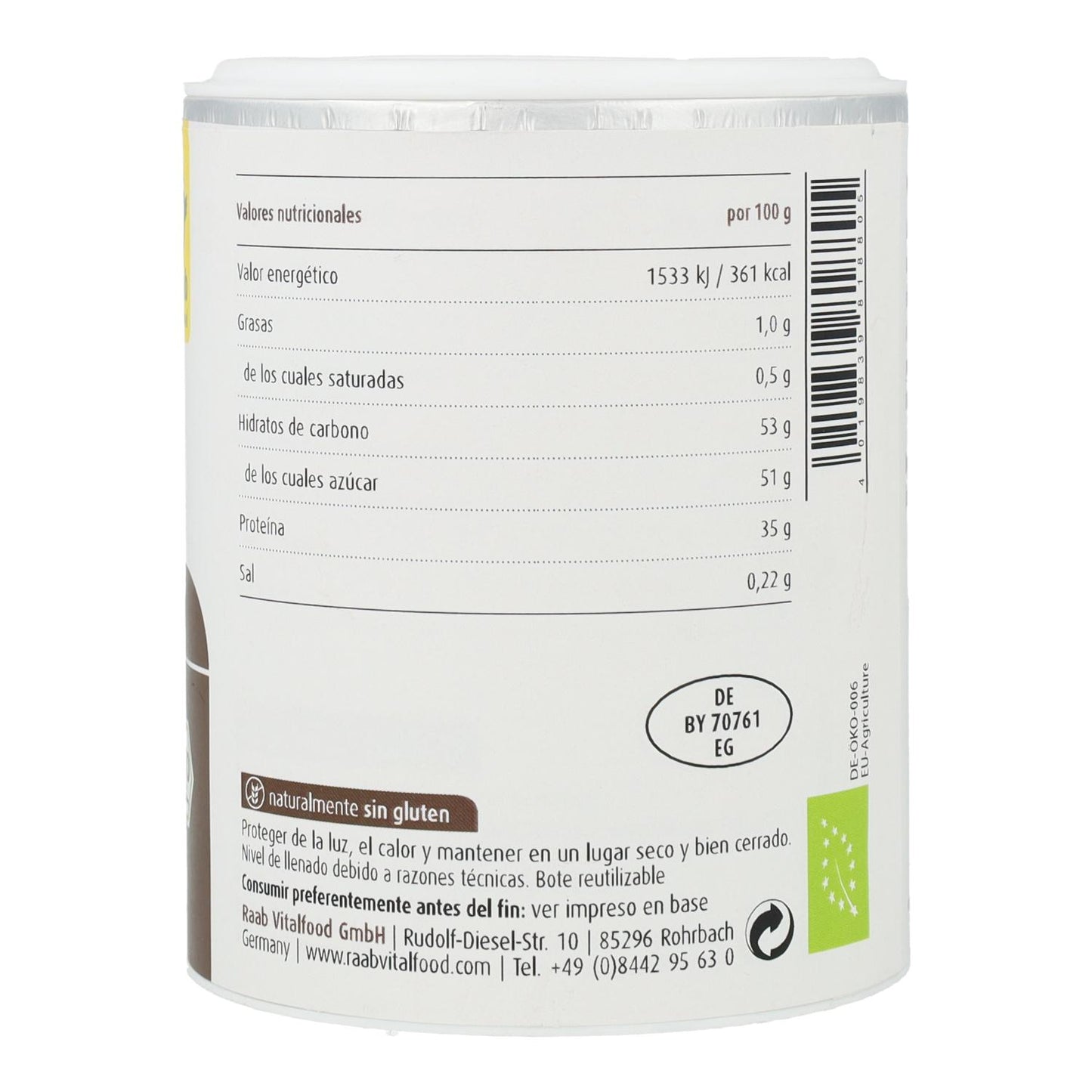 Leche en polvo Bio Raab 125 gr