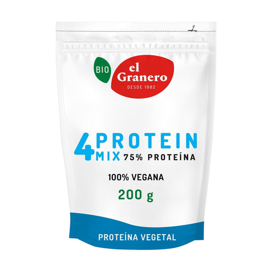 Proteïnemix (erwten, rijst, geroosterde pompoen en hennep) Bio, 200 g El Granero