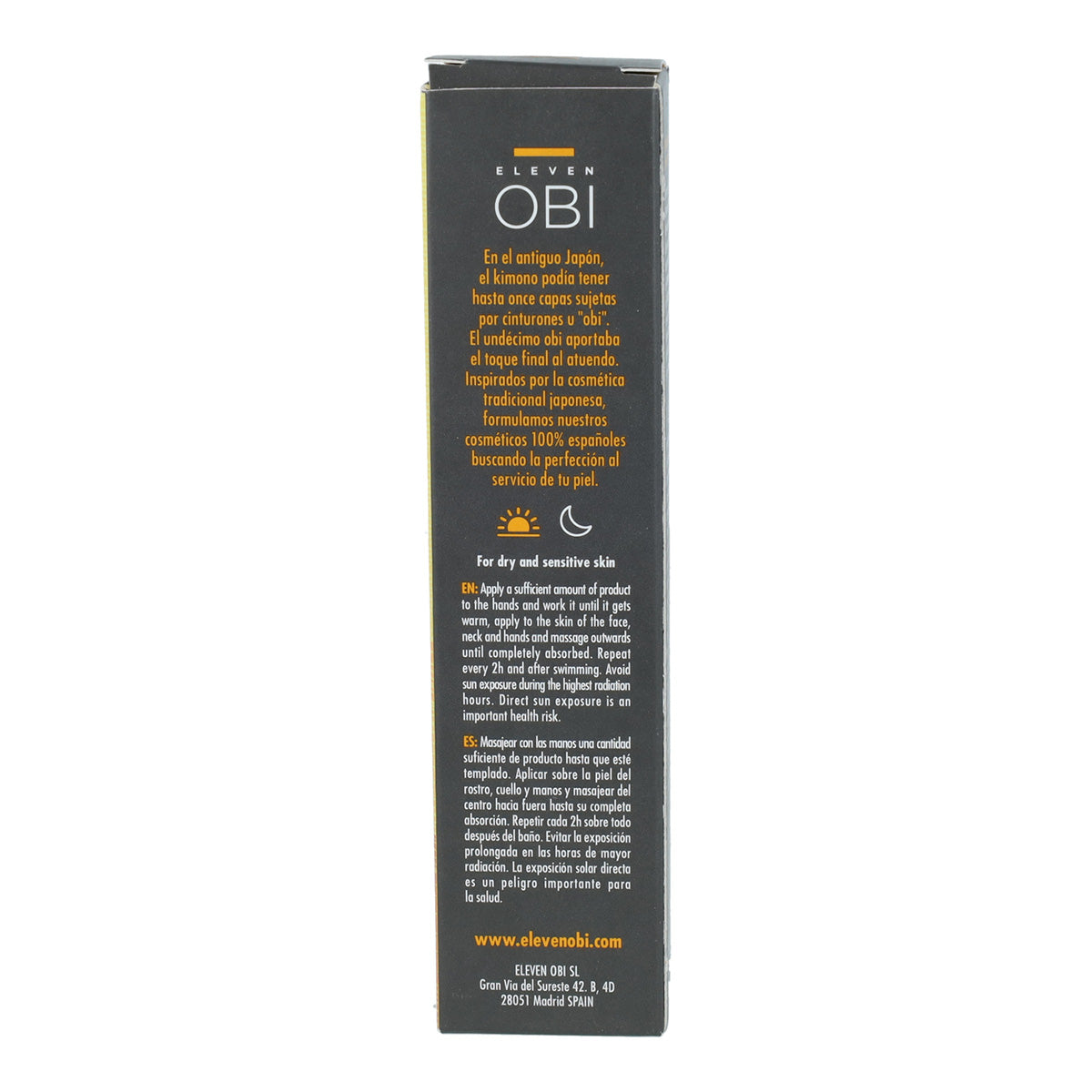 Anti-aging solkräm ECO nacarado SPF 50 Eleven Obi 60 ml