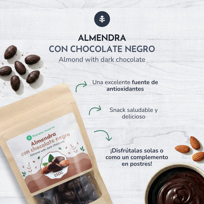 Mandorle al cioccolato fondente Planeta Huerto 250gr