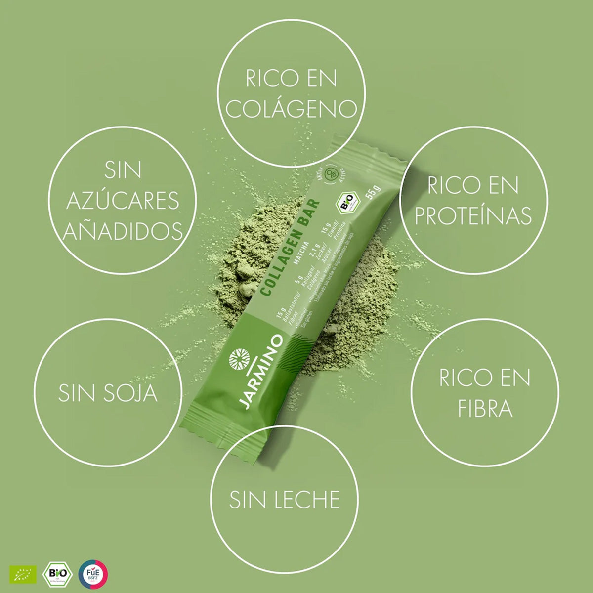 Matcha BIO collageenreep 55 g