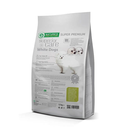 Nature's Protection White Dog Getreidefreies Futter Fisch für Welpen kleiner Rassen 1,5 kg