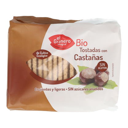 Glutenfreie Bio-Kastanien-Toasts El Granero, 100 g
